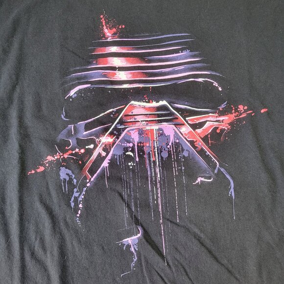Nerd Block STAR WARS Kylo Ren Pink Purple Paint Drip Black T-Shirt sz XXXL 3X - Picture 2 of 5